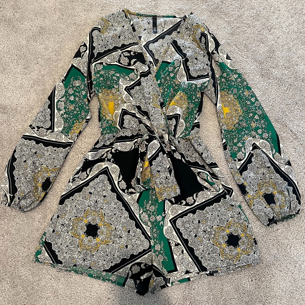 LIX Multicolor Romper with Front Tie (Small)